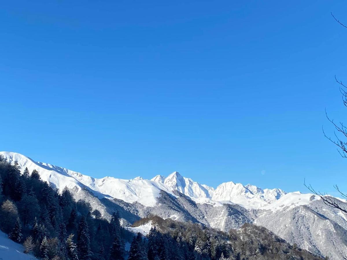 Pleine Nature Pied Pistes Piscine Chauffee Ustou Bagian luar foto